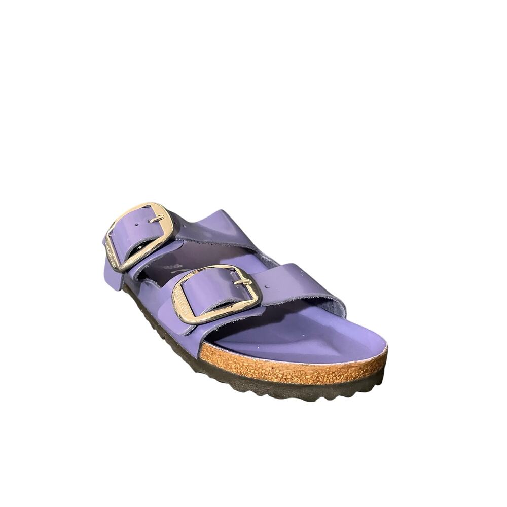 BIRKENSTOCK ARIZONA BIG BUCKLE HIGH SHINE PURPLE DUSK 38 L 7 Narrow Patent